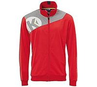 Kempa Boys Core 2.0 Poly Jacket Kids Jacket - Red/Dark Grey Melange, 128