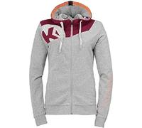 Kempa Core 2.0 Hooded Jacket Women's Jacket - Dark Gray Melange/Deep Ro, X-Small