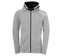 Kempa Boys Core 26 Hood Jacket Men Boys Hooded Jacket Training Jacket Sweatshirt Hoody Pullover with Hood Dark Grey Melange