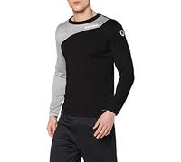 Kempa Men Core 2.0 Long Sleeve Shirt - Black/Dark Grey Melange, 3X-Large