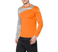 Kempa Men Core 2.0 Long Sleeve Shirt - Fresh Orange/Dark Grey Me, 3X-Large