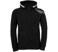 Kempa Men's Core 26 Hooded Jacket Men's Boys Hooded Jacket Training Jacket Sweatshirt Hoody Pullover with Hood Black