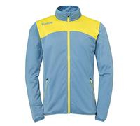 Kempa Men's Emotion 2.0 Poly Jacket Sweatshirt, Dove Blue/Lime Yellow, S