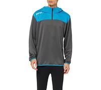 Kempa Men's Emotion 2.0 Quarter Zip Hoody Sweatshirt, Anthracite Blue, S