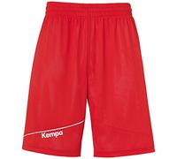 Kempa Men's Shorts for Sports, Fitness, Gym, Basketball, Handball, Jogging Bottoms with Elastic Waistband, Reversible Shorts Red/White