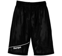 Kempa Men's Shorts for Sports, Fitness, Gym, Basketball, Handball, Jogging Bottoms with Elastic Waistband, Reversible Shorts Black/White