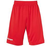 Kempa Men's Shorts for Sports, Fitness, Gym, Basketball, Handball, Jogging Bottoms with Elastic Waistband, Player, Long Shorts Red/White