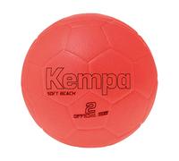 Kempa Sport-Thieme Unisex Youth Soft Beach Handball Suitable for Use on Sand Non-Slip Balloon Surface Low Risk of Injury, Fluo Red, 2 EU