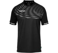 Kempa Boys & Men's Black Large Unisex Sports Shirt, Short Sleeve, Regular Fit, Crew Neck, Quick Dry, Sustainable, Size 140 (Large)