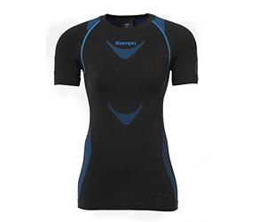 Kempa Women's Attitude Pro Short Sleeve T-Shirt, Black/Blue, X Small