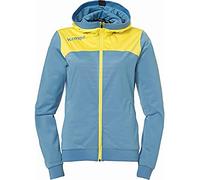 Kempa Women's Emotion 2.0 Kapuzenjacke Jacket, Dove Blau/limonengelb, M