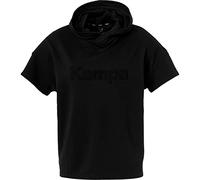 Kempa Women's Hooded Shirt Black & White Sleeveless Hoodie with Hood for Women - Trendy Oversize Cut - Sport Fitness Gym Workout Handball Hoodie - Black - Size M