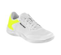 Kempa Women's Kourtfly Three W Sports Shoes, White/Fluo Yellow, 37.5 EU, White, Fluorescent Yellow., 4.5 UK