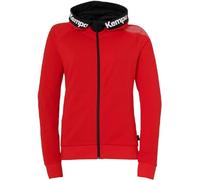Kempa Women's Ladies Girls Training Jacket Sweatshirt Hoodie Pullover with Hood Red