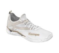 Kempa Women's Wing Lite 2.0 Handball Sneakers, White-Gold, 6.5 UK