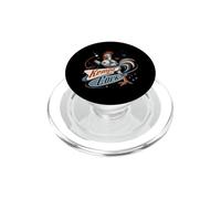 Kempo Cock Retro Robot Martial Arts Rooster Design PopSockets PopGrip for MagSafe