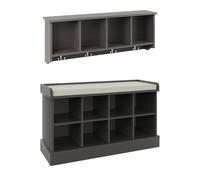 Kempton Shoe Storage Grey 12 Shelves