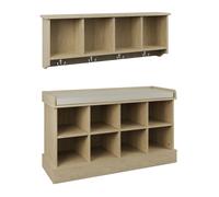 Kempton Shoe Storage Oak 12 Shelves