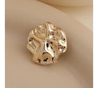 KEMTAT 5Pcs Beautiful Gold Color Shank Buttons Zinc Alloy Irregular Shape Buttons Women's Sweater Coat Accessories