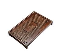 Kemu Small Drawer Wooden Tea Set Tray - Solid Wood Tea Table with Drainage & Water Storage