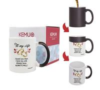 KeMug - Heat Colour Changing Mug Black - to My Wife I Loved You Then, I Love You Still, Always Have, Always Will Color Changing Coffee Cups/Best Wife Anniversary Present or Birthday Gift, 11 oz.