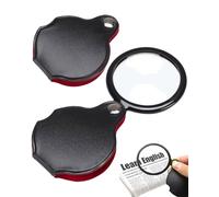 KEMUZ 1 Piece 8X Pocket Magnifier with Folding Reading Magnifier Portable Magnifier