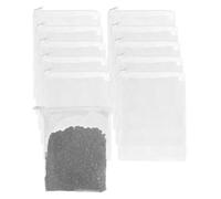 KEMUZ 10 Pezzi Sacchetti Filtro Per Acquario- Sacchetto Filtro A Rete Ad Alta Portata A Rete Fine Sacchetti Riutilizzabili Con Cerniera, Carbonio Pelletizzato -Mesh Foro 1 mm (Nero)