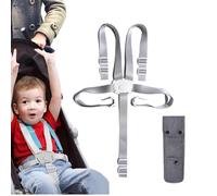 KEMUZ High Chair Safety Belts, 5-Point Safety Belt Set, Universal Children's Safety Belt for High Chair, Pushchair, Car Seat, Replacement Strap, Adjustable, Lightweight, Portable, 1 Piece