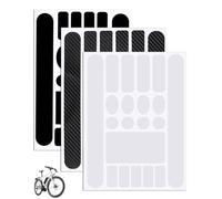 KEMUZ Pack of 3 Bicycle Frame Protectors, High-Quality Carbon Stickers for Mountain Bike, MTB and Road Bike, Self-Adhesive Protective Film for Bicycle Frame, Transparent, Waterproof and