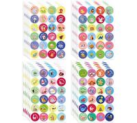 KEMUZ Pack of 576 Children's Reward Stickers, 24 Designs, Teacher Stickers, Self-Adhesive Reward Stickers, Cute Animal Teacher Supplies, Reward Stickers, Children's Reward Stickers for School Home