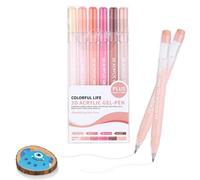 KEMYR 3D Acrylic Gel Pens,6 Colors Plus Inks Acrylic Paint Markers With 1.0 mm Bullet Tip Point, Acrylic Paint Pens for Black Paper,Rock Painting, Glass, Wood, Fabric,Cards,Scrapbook,DIY Art Crafts