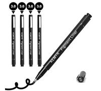KEMYR 4 Micro Fine liner Drawing Art Pens Calligraphy Pens: 3.0 Size Black Art supplies Waterproof Archival Black Ink Markers For Artists,Use for Professional Watercolor,Sketching