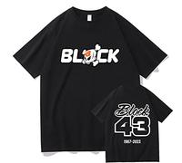 Ken Block 43 Tshirt Men's Print T Shirt Casual Oversized Short Sleeve Tshirts Tops Streetwear (Black,3XL)