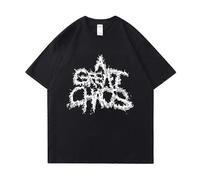 Ken Carson A Great Chaos Spellout Graphic T-shirt Men's Clothing Vintage Hip Hop Tee Shirt Unisex 100% Cotton T Shirt Streetw... multicolor M