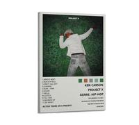 Ken Carson Posters Project X Album Poster Canvas Decorative Painting Modern Aesthetic Decorative Painting Bedroom Living Room Art Poster 12x18inch(30x45cm) Frame-style-1