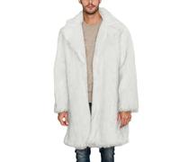 Ken Costume Men Warm Thick Coat Faux Fur Jacket Cardigan Overcoat Winter Coat Cosplay Furry TrenchPlus Size Fleece Windbreaker Hip Hop Mid-Long Parka TrenchCardigan Winter Essential Tops