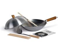 Ken Hom 31cm 10 Piece Carbon Steel Classic Wok Set Stir Fry Pan