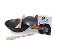 Ken Hom 31cm Wok Set, Non Stick Wok Pan with Lid, Utensils and Book