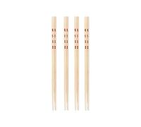 Ken Hom Bamboo Chopsticks, Set of 4 26cm Reusable Chopsticks for Dining | Perfect To Use With Chinese And Japanese Dishes Such As Noodles and Sushi As Well As Every Day Foods Not Dishwasher Safe