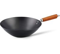 Ken Hom Carbon Steel Wok, Non-Stick 31cm, Classic, Non-Induction/Wooden Handle/