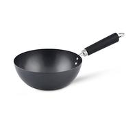 Ken Hom Excellence 20cm Mini Wok Non-Stick Carbon Steel Quick Stir Fry | Dishwasher Safe, Induction Compatible with Even Heat Distribution Chinese Frying Pan For Quick Meals