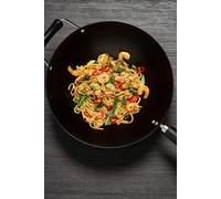 Ken Hom Excellence Carbon Steel Non Stick Wok Set 31cm in Black Ken Hom Black