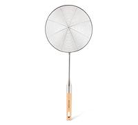 Ken Hom KH515 Stainless Steel Wire Mesh Ski mmer, Excellence, Wooden Handle/for Lifting Food from Hot Oil/Liquid, Includes 1 x Ski mmer Wok Utensil, Not Dishwasher Safe