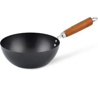 Ken Hom Non-Stcik Mini Wok, 20cm Carbon Steel Frying Pan with Fast and Even Hea