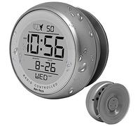 Ken-Tech Sonnet T-4660 Water Resistant Suction Cup Atomic Clock, Silver