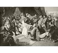 Ken Welsh / Design Pics - Queen Philippa Interceding With Her Husband Edward Iii To Spare The Lives Of The Burghers Of Calais. From The National And Domestic History Of England By William Aubrey Published London Circa 1890 Photo Print (86.36 x 60.96 cm)