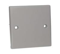 kenable 1 Gang Blanking Plate White Curved Edge Rounded Faceplate Cover for Standard UK Wall Back Box Single Gang