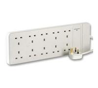 kenable 10 Gang Way UK 13A Trailing Socket Mains Power Extension Lead 2m [2 metres]