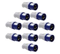 Kenable (10 Pack) Caravan Site Power Plug 240V 16A Blue Ip44 Splash-Proof