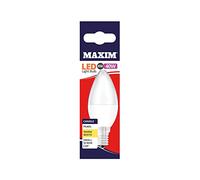 kenable [10 Pack] Maxim LED 6W (40 Watts) Warm White SES E14 Candle Light Bulb 009780